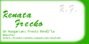 renata frecko business card